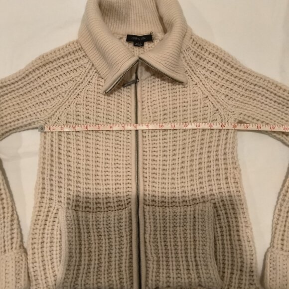 Christopher Pischer wool/cashmere cream cardigan sweater size S - Picture 4 of 8